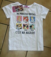 3 ANS : ( petit 5 ans) T shirt inscription PRINCESSES DISNEY