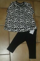 6/ 9 MOIS : Tunique legere leopard + legging noir