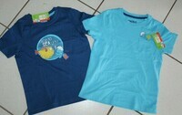 6 ANS : Lot 2 T shirts bleu SCHTROUMPFS 3€