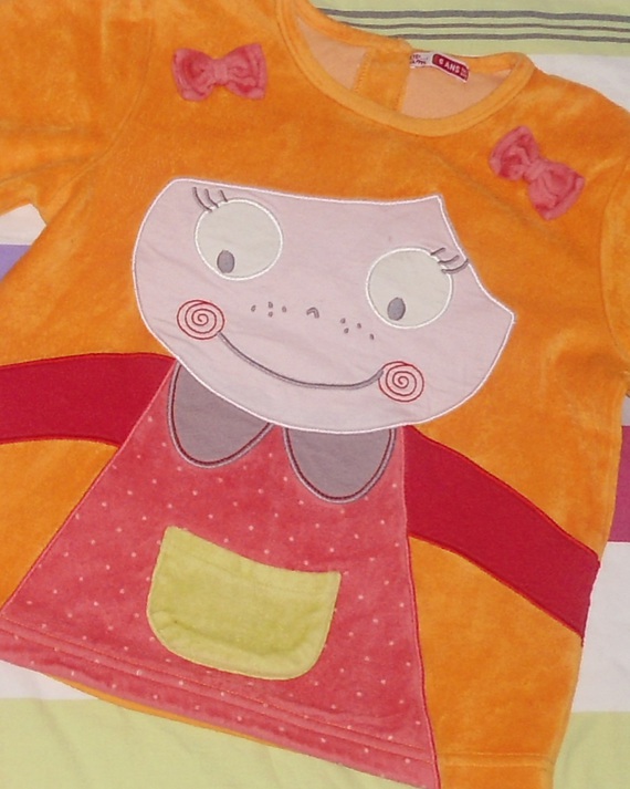 dpam pyjama 6 ans rose et orange motif