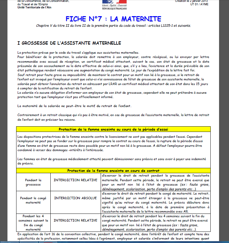 Rupture De Contrat Pendant La Grossesse Assistante