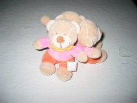 doudou ours nicotoy rose