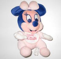 Peluche doudou bébé Minnie rose Baby Minnie bavoir Disney Nicotoy