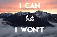 I can but I won't