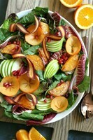 recettes-de-salades-composées-salade-aux-pommes-et-vinaigrette-avec-légumes