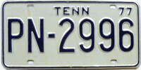 1977-tennessee-commercial-truck-old-license-plate-for-sale-pn2996