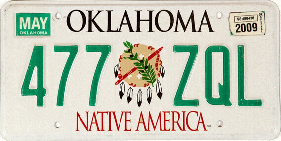 oklahoma-native-america-plaque-automobile-authentique-americaine-2003
