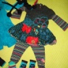 Robe + Legging - Taille 12 mois - Chaussettes 19/22