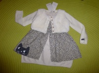 Robe + Gilet CATIMINI - Taille 2 ans