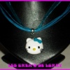 Pendentif Chat 8 € turquoise organza