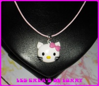 Collier chat 8 € coeur rose
