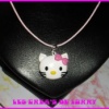 Collier chat 8 € coeur rose