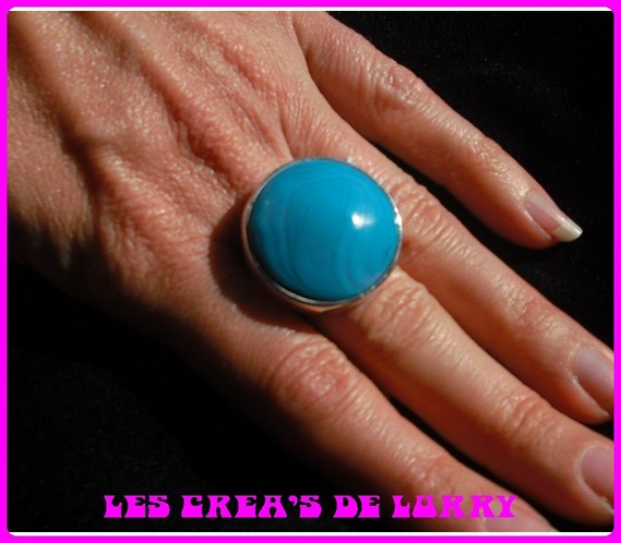 Bague G 5 € turquoise