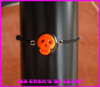 Bracelet tête de mort 3,50 € fluo orange