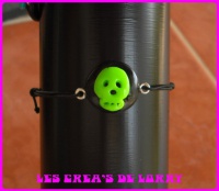 Bracelet tête de mort 3,50 € fluo vert