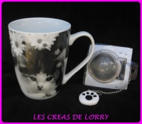 Mug chat 9 € avec boule à thé