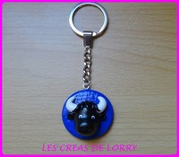 Porte-clef taureau 8 € bleu