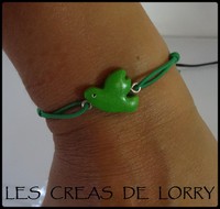 Bracelet oiseau 3,50 € vert nacré