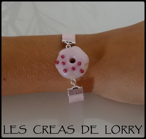 Bracelet donuts rose quartz