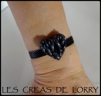Bracelet coeur tricot 7 € noir glamour