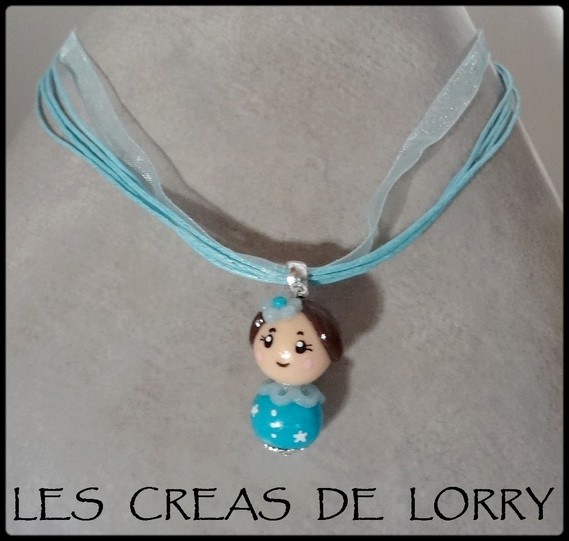 Collier pupuce 10 € turquoise
