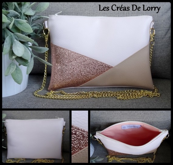 Pochette Moy B 20 € Triangle S Rose pale Nud P Pinkgold