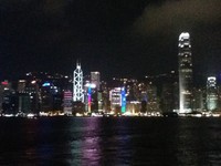 Vue sur les lumières de Hong Kong