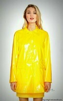 PVC raincoat, yellow raincoat