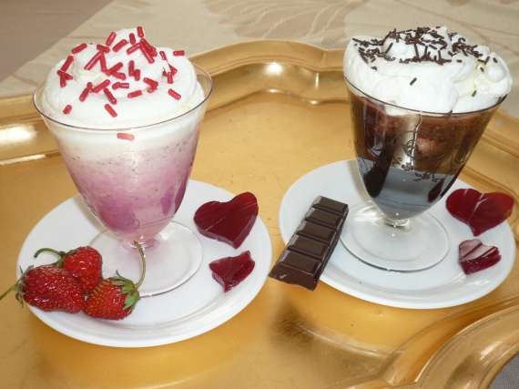 milshake fraise et chocolat