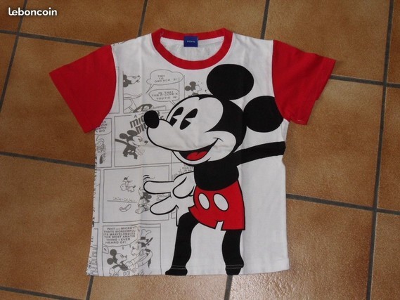 2€ T-shirt Disney Mickey en BD 10 ans