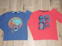 7€  lot 2 T-shirts BY COOL 10 ANS