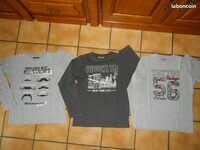 4€ Lot de 3 tee shirts IN EXTENSO Taille 12 Ans