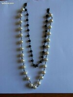 collier en perles double rangées