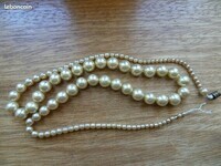 collier en perles synthétiques 70 cm