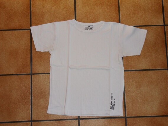 2€ T-Shirt MC Blanc uni BASIC ONE BKL WEAR Taille 14 ANS