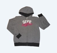 2€ Gilet Sweat gris à capuche GIVE EVERYTHING Taille 14 Ans