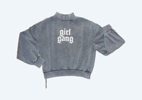 2€ Sweat gris KIABI Girl Gang Taille 12 ANS