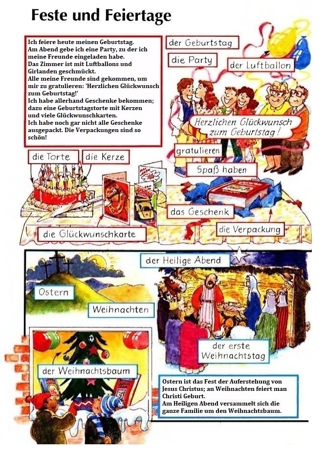 Christmas in germany (weihnachten) Weihnachten - Wortschatz - Deutsch lernen (German, allemand, Duits