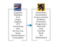 Lexicale  verschillen tussen Nederland en Vlaanderen
