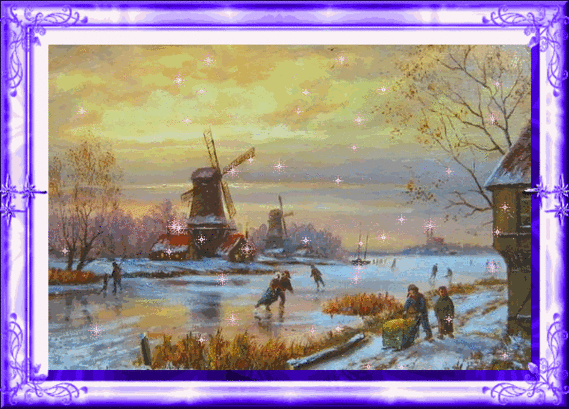 Scène typique d'hiver de la Hollande d'autrefois / Typisch oud-Hollands wintertafereel [spel, quiz, 