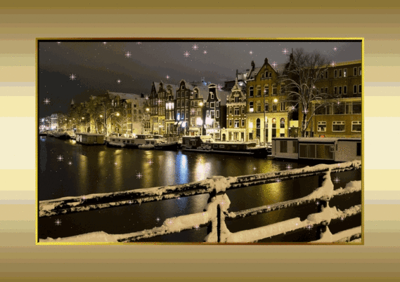 Amsterdam in de sneeuw [GIF]