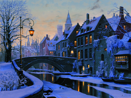Bruges sous la neige
