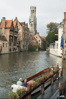 Bruges : au bord de l'eau