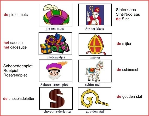 Woordkaart Sinterklaas 1 Nederlandse Woordenschat Vocabulaire Neerlandais Dutch Vocabulary Profnlds Photos Club Doctissimo