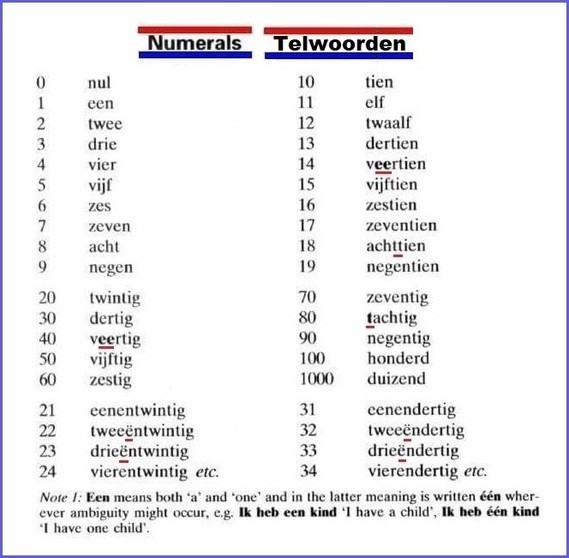 de telwoorden (numeralia); de hoofdtelwoorden (cardinalia)