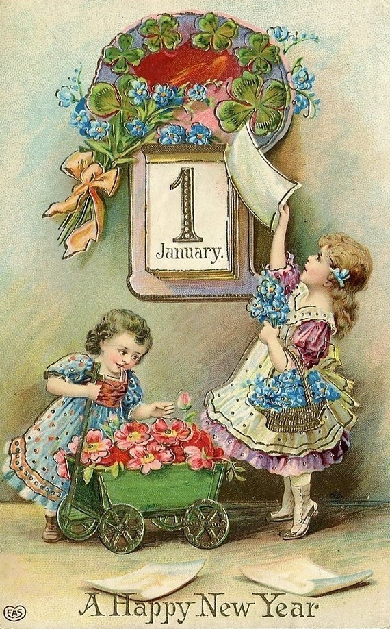 Happy New Year (vintage postcard)