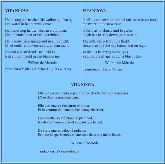 Vita Nuova - Willem de Mérode (Nederlands, Engels, Frans)
