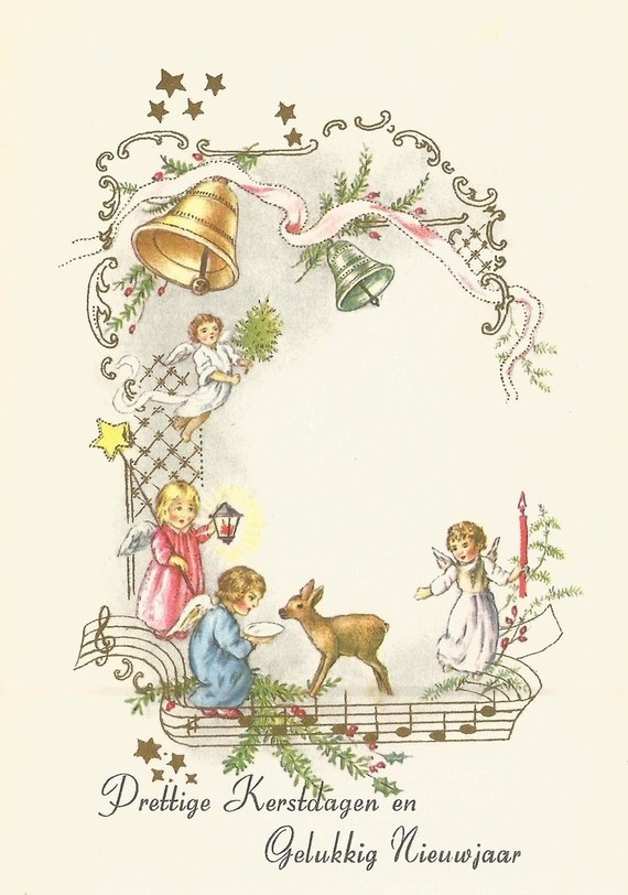 Prettige Kerstdagen en Gelukkig Nieuwjaar (engeltjes)