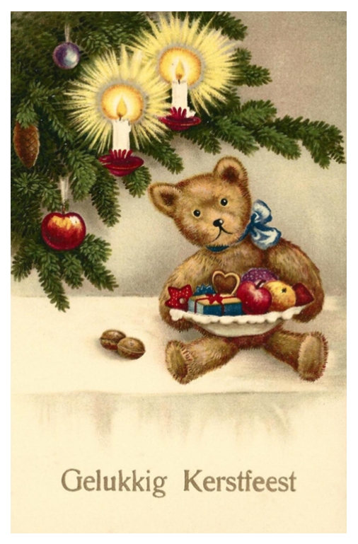 Gelukkig Kerstfeest (teddybeer)