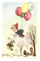 Gelukkig Nieuwjaar (kind met ballonnetjes)